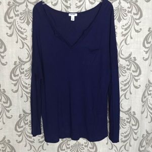 Dark blue womens old navy Large long sleeve blouse